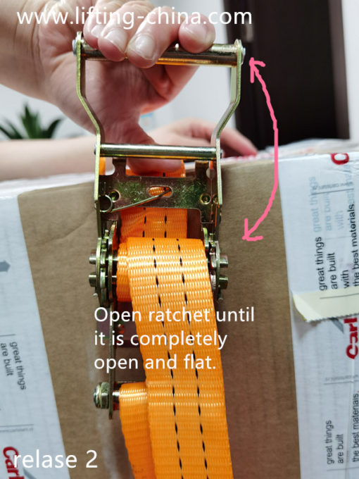 How to release ratchet tie down? Liftingchina site